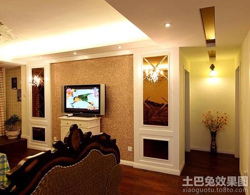 简欧微晶石电视背景墙装修效果图大全2013图片